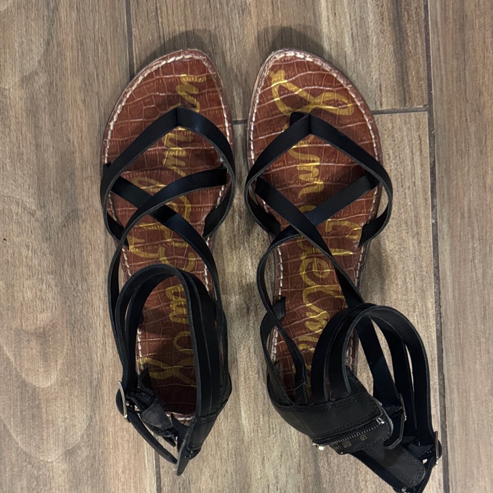 Sam Edelman Black Strappy Sandals size 7.5